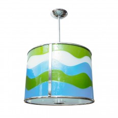 Multicolor glass and resin drum fixture